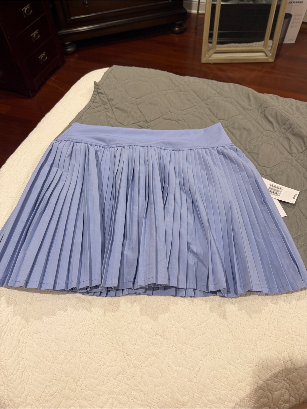 Pleated Light Blue Girls Skort - Elegant Tennis Style